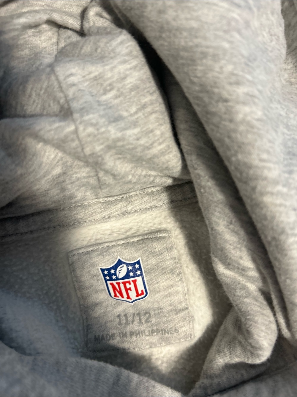 NFL Kids Light Gray Hooded Puffer Jacket